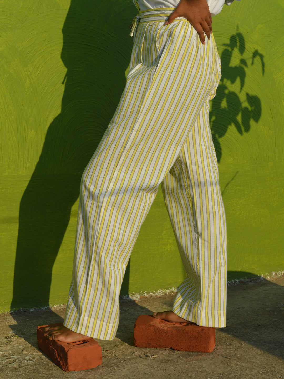 Handloom straight pant