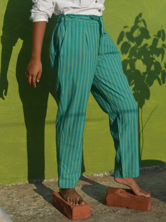 Handloom straight pant