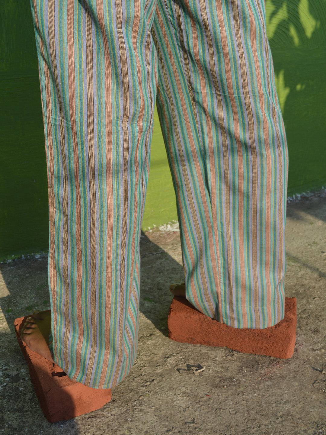 Handloom straight pant