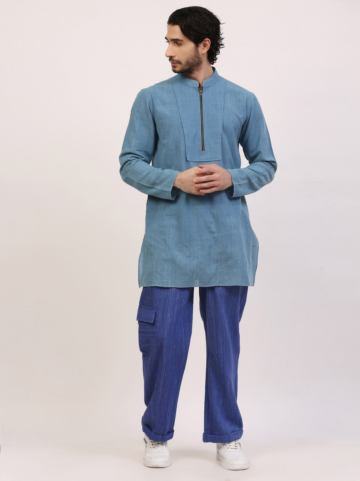 Handwoven Denim Co-Ord Set