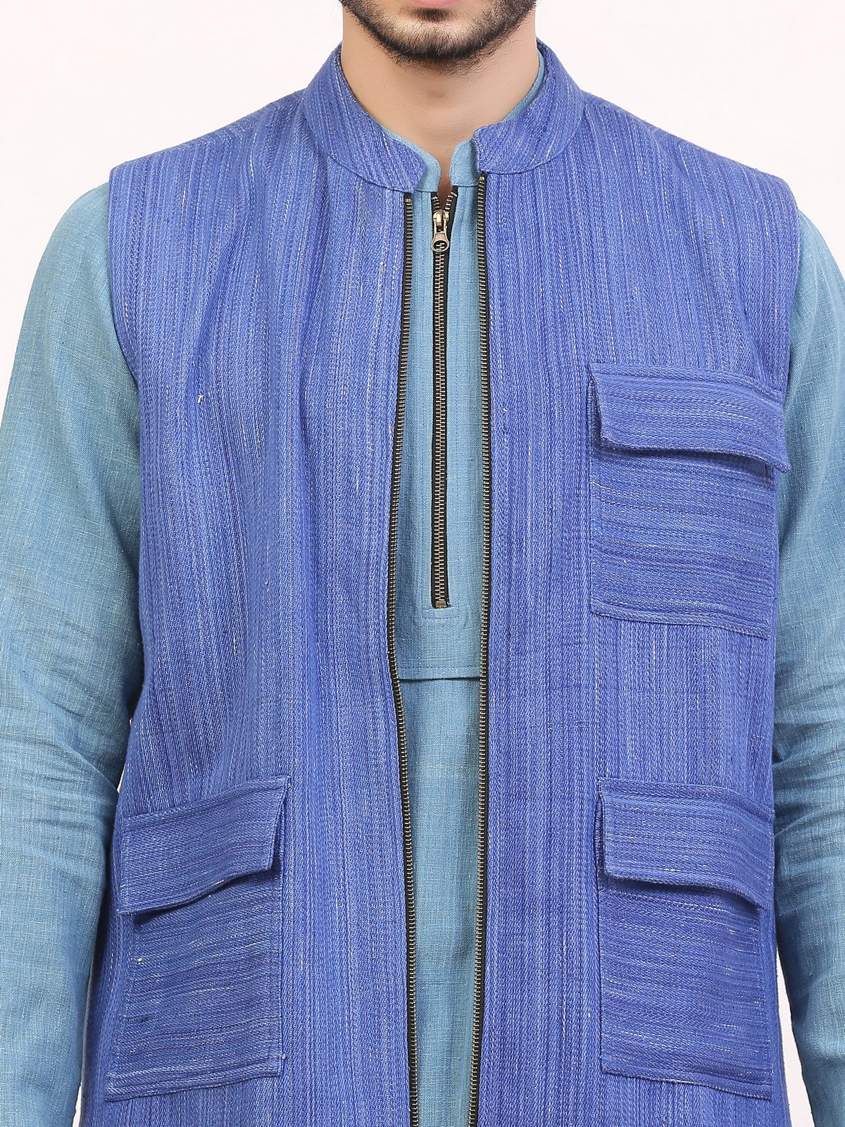 Handwoven Denim Co-Ord Set