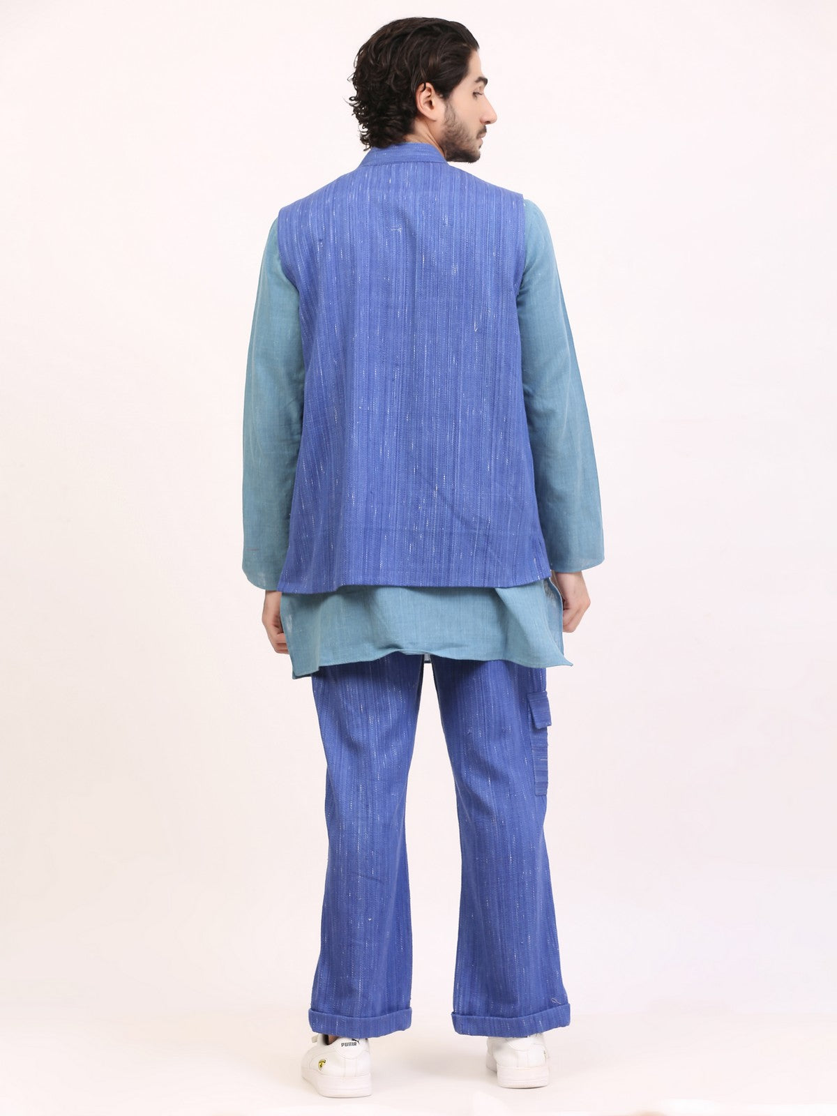 Handwoven Denim Co-Ord Set
