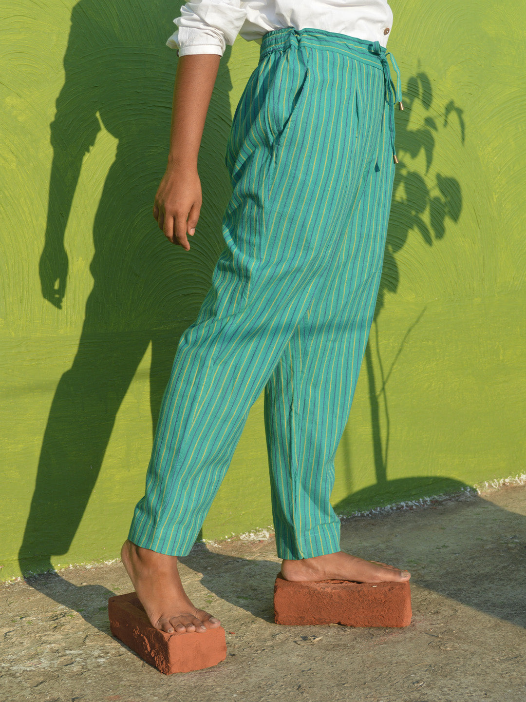 Handloom straight pant