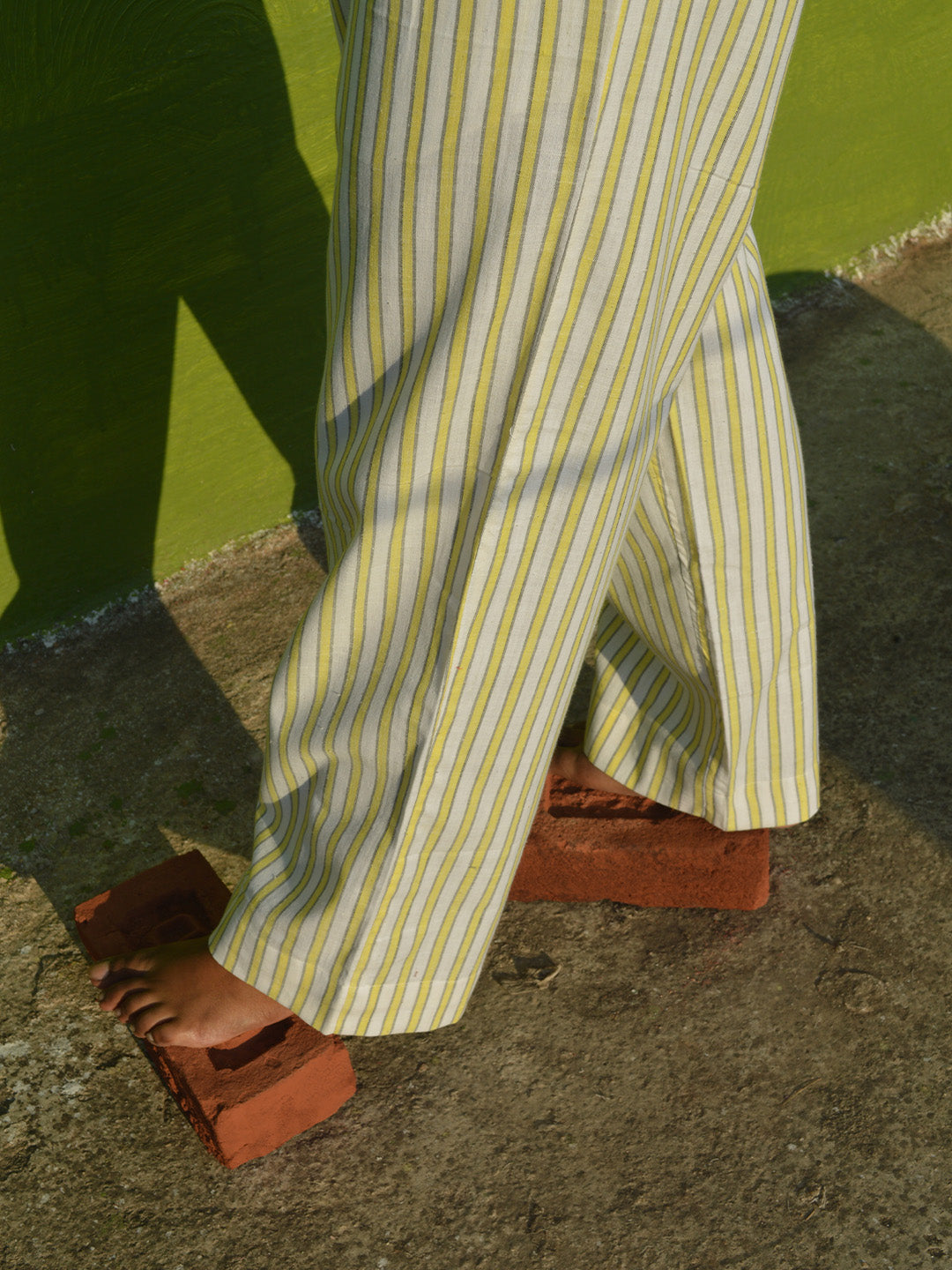 Handloom straight pant