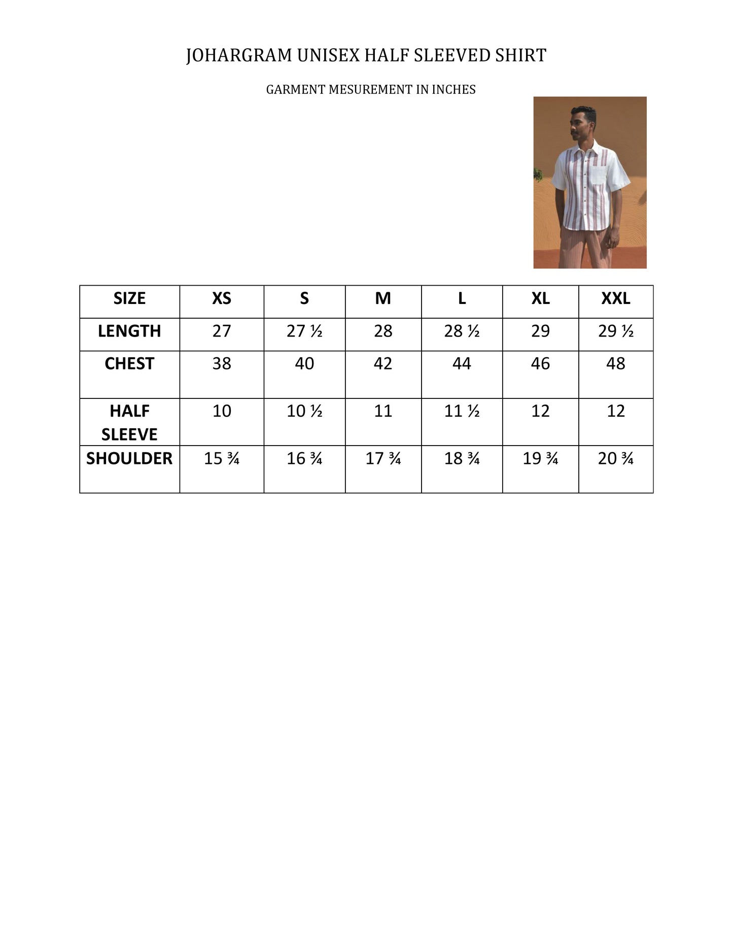 Kukhna Unisex Half Sleeve Shirt