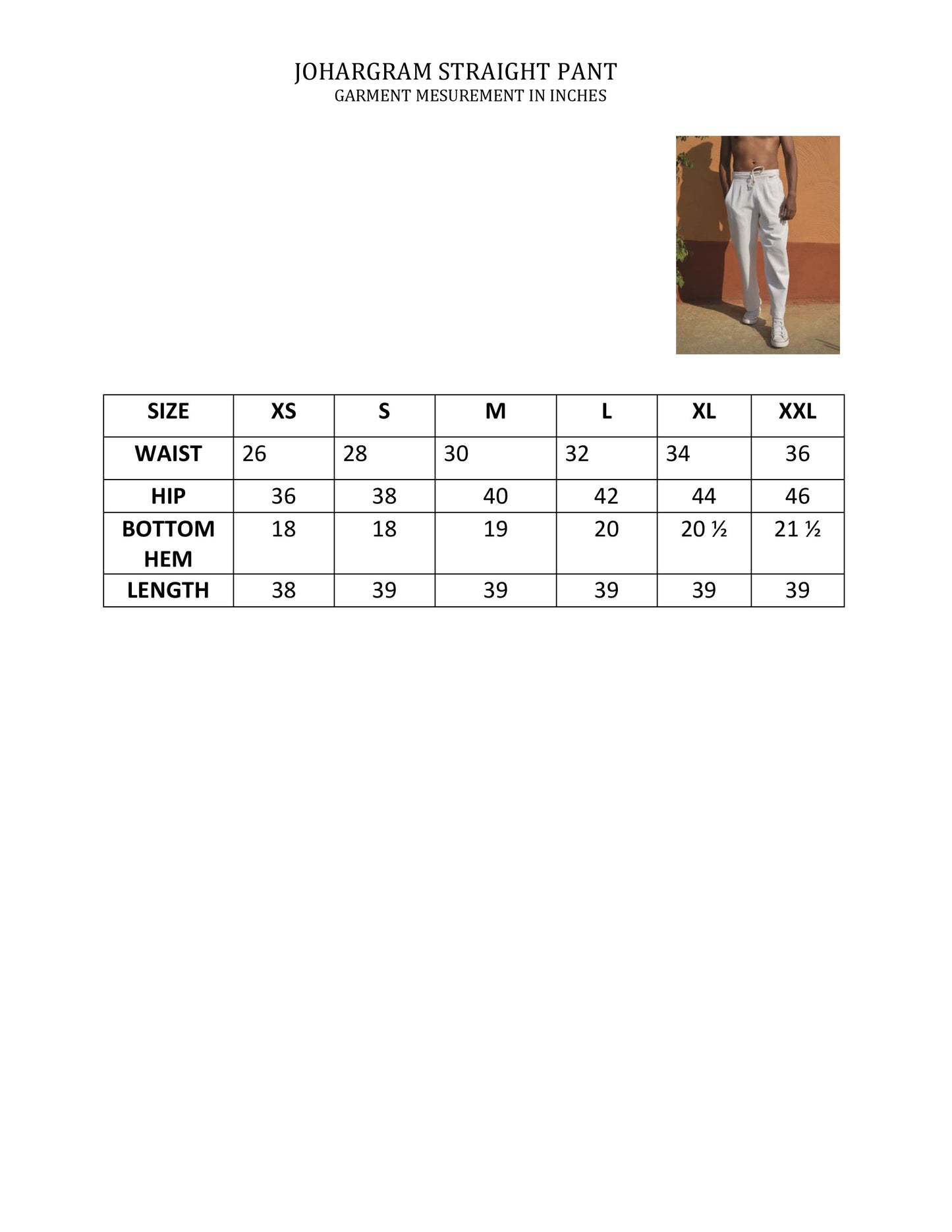 Unisex Straight Pajama Trousers