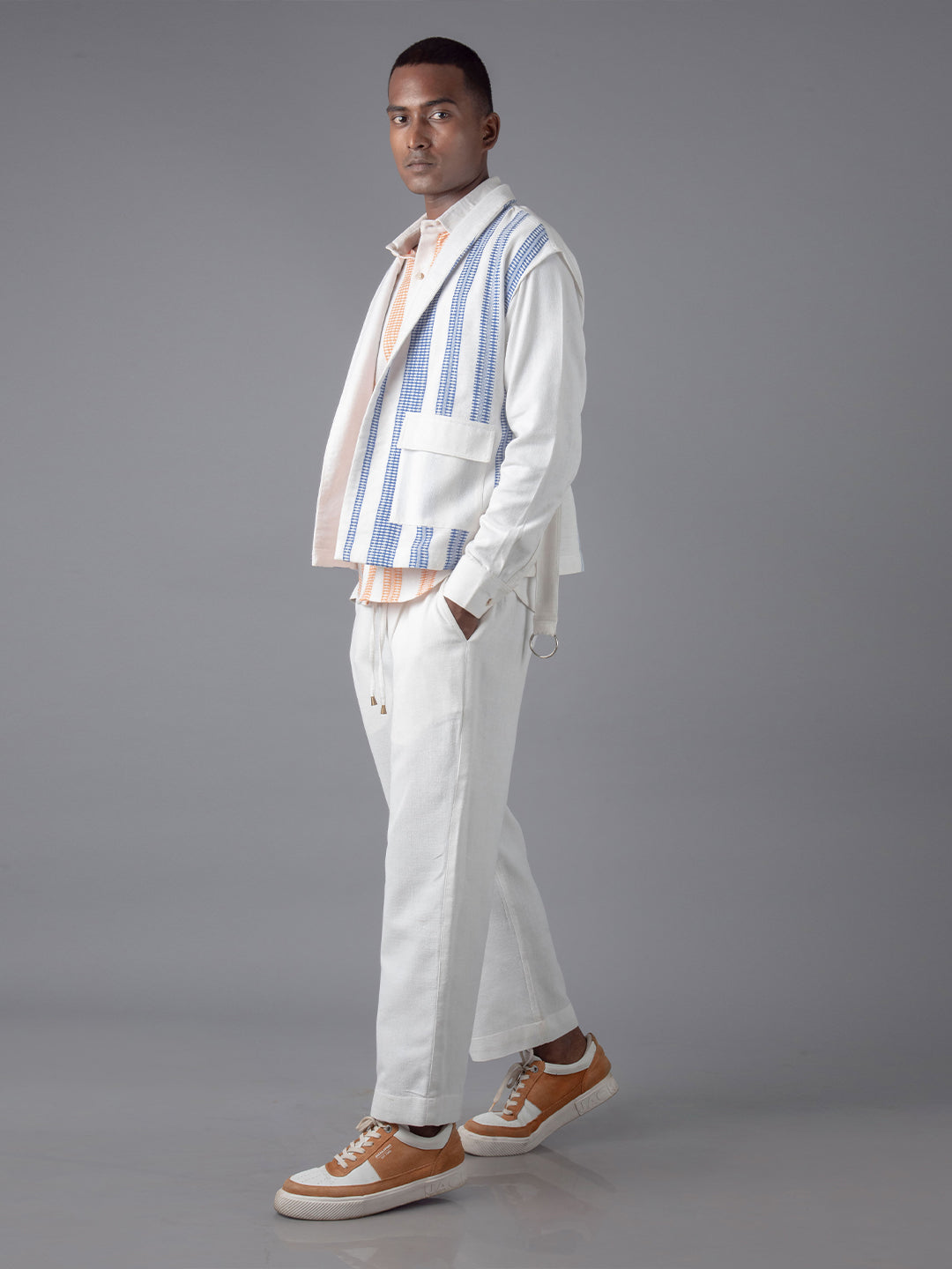 Men kukhna shirt sleeveless shrug pant
