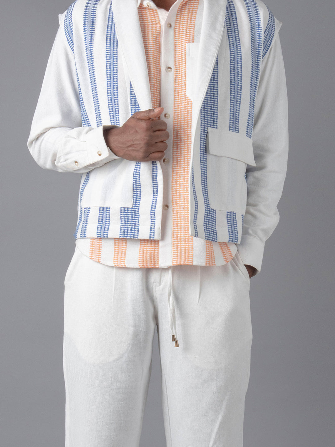 Men kukhna shirt sleeveless shrug pant