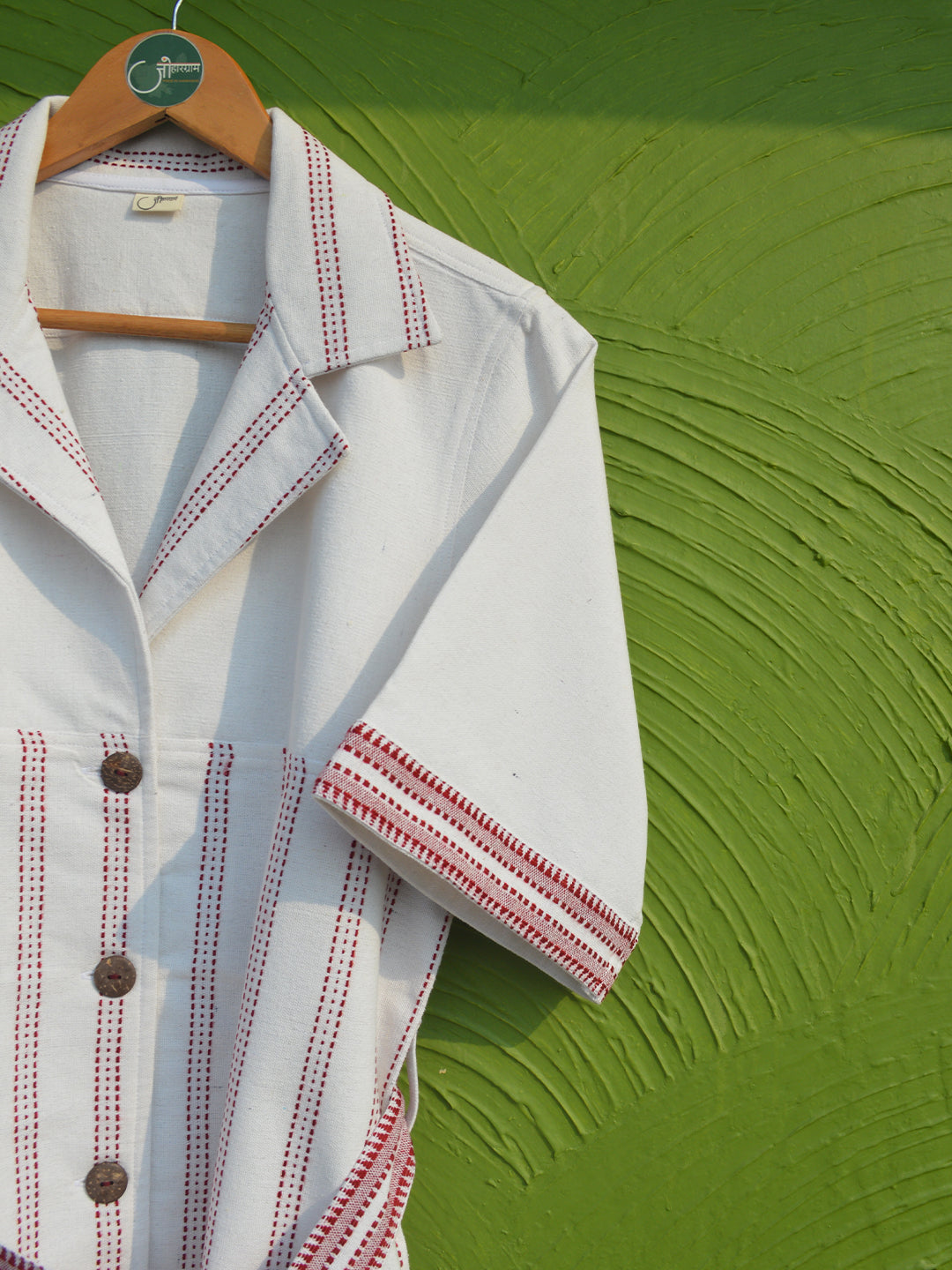 Camp collar shirt dress