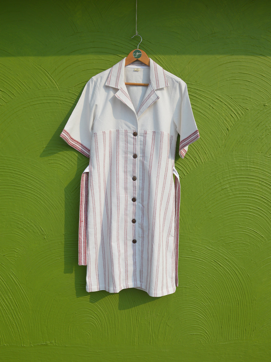 Camp collar shirt dress