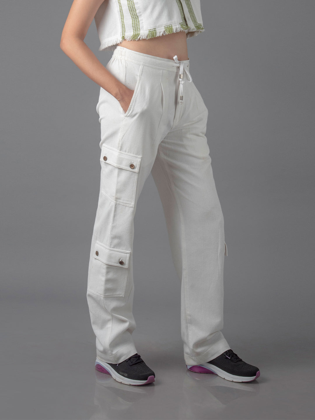 Jharkhand Handloom Textile Unisex Straight Cargo Pant