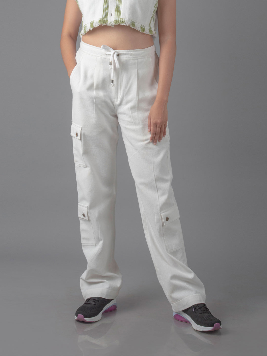 Jharkhand Handloom Textile Unisex Straight Cargo Pant