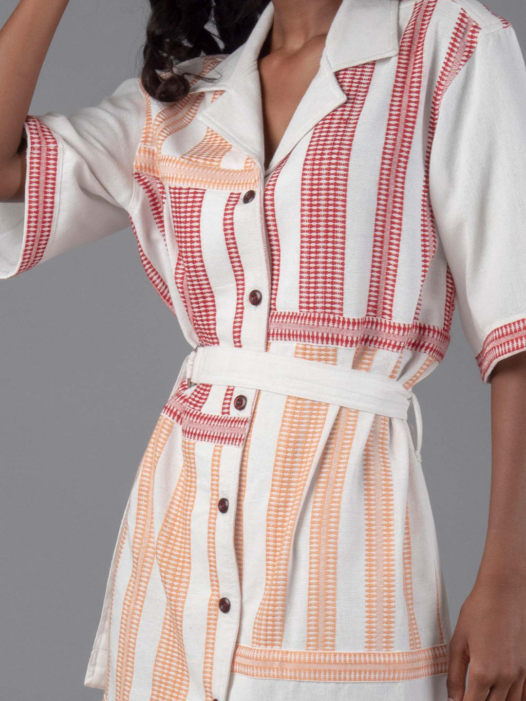 Women Camp Collar Shirt Dress