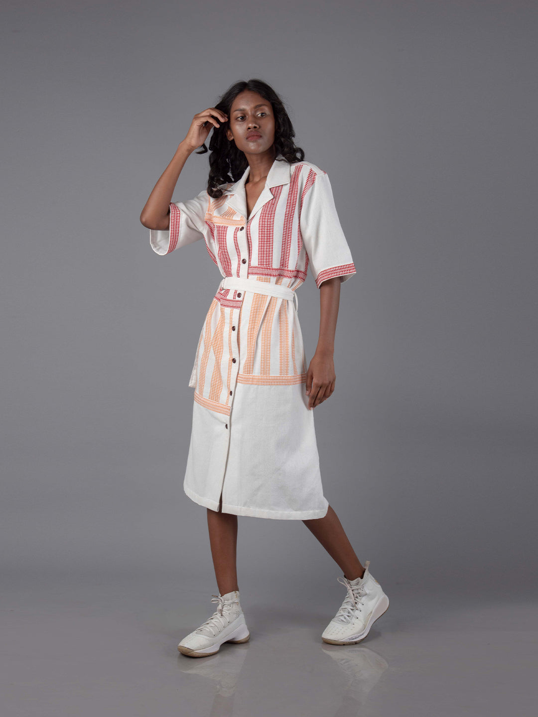 Women Camp Collar Shirt Dress
