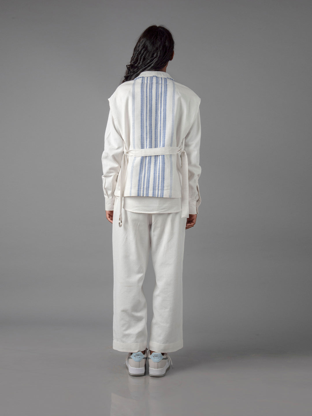 Women kukhna shirt sleeveless shrug pant