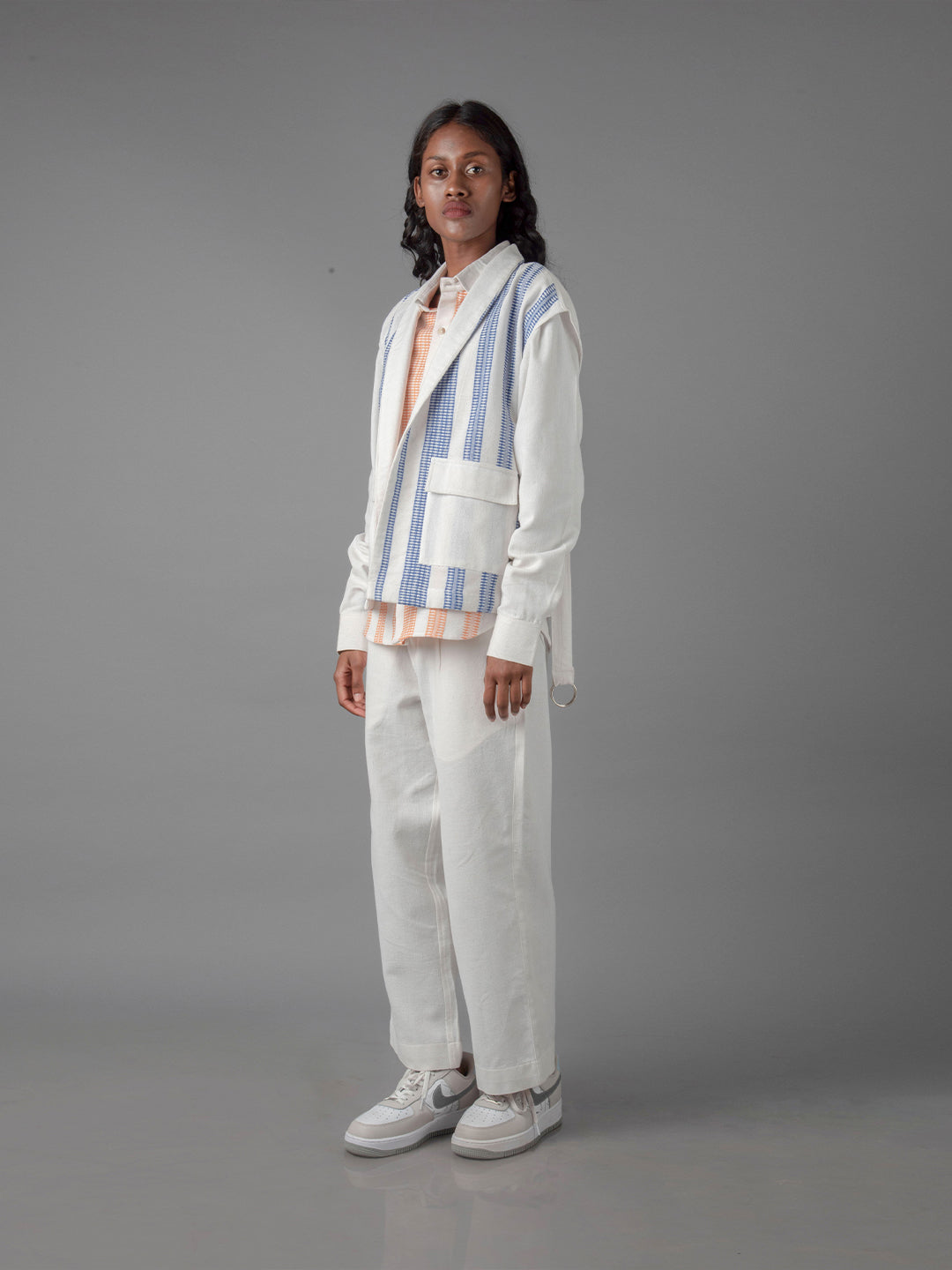 Women kukhna shirt sleeveless shrug pant