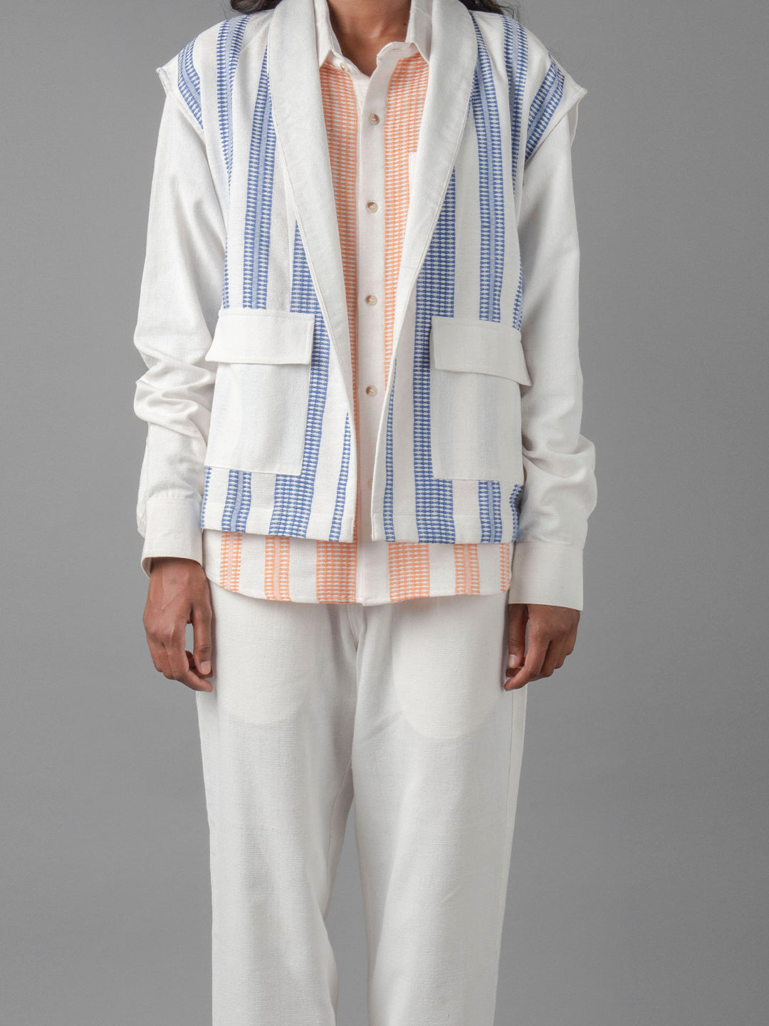 Women kukhna shirt sleeveless shrug pant