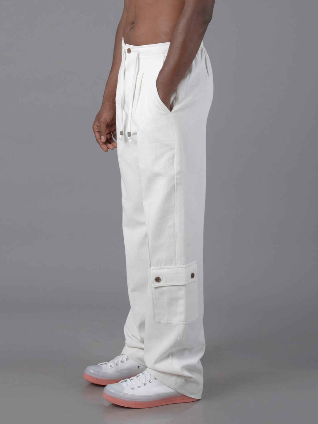 Jharkhand Handloom Textile Unisex Straight Cargo Pant