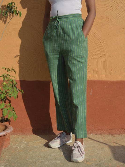 Striped Cotton Unisex Trousers