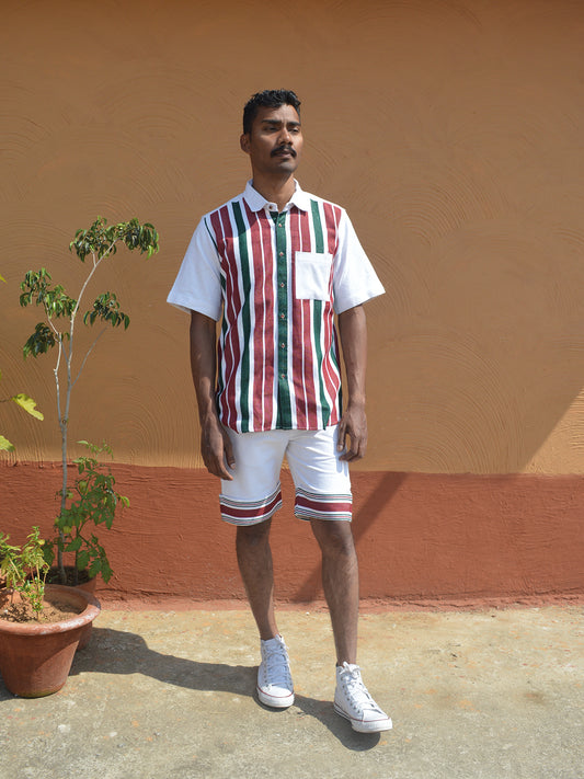 Biru Unisex Oversized Half Shirt & Shorts