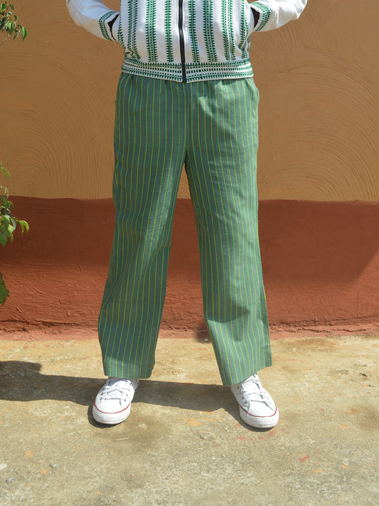Striped Cotton Unisex Trousers