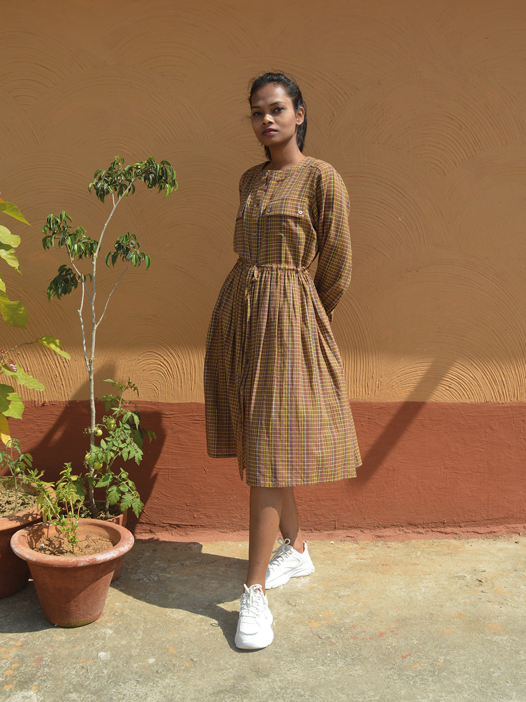 Handloom Checked Dress