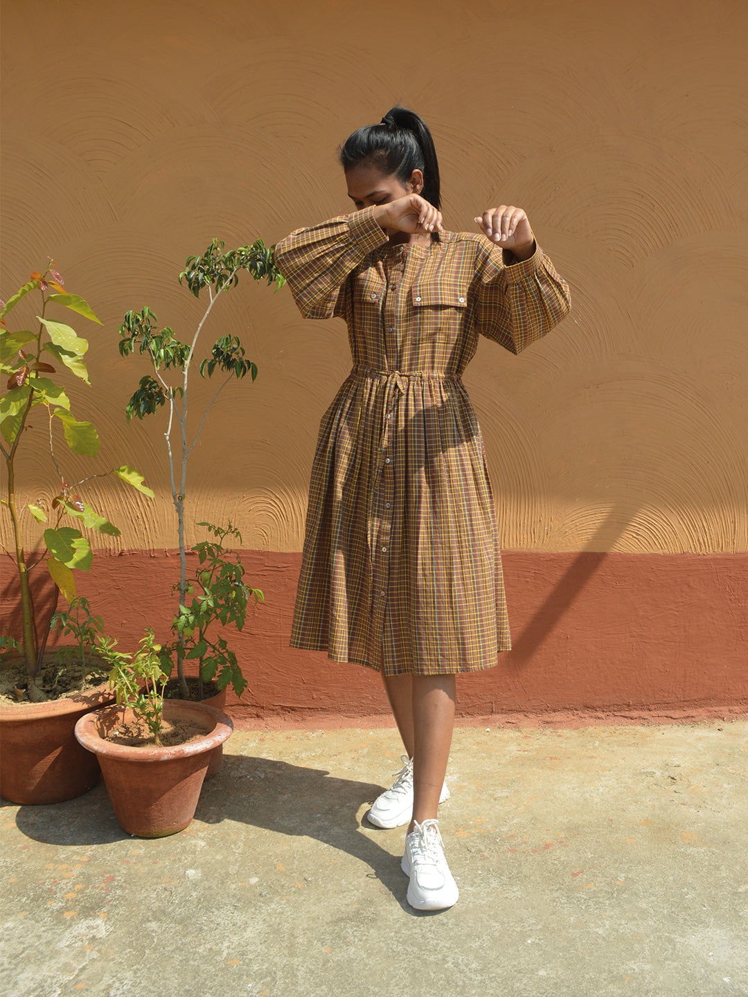 Handloom Checked Dress